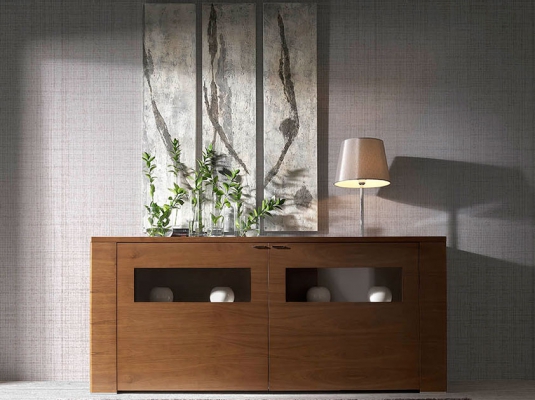 Fotografía de Aparador coplanar 208 puerta cristal, muebles auxiliares ZOE
