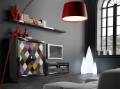 Muebles de salones QUANTUM. Composici&oacute;n G106 Arlequ&iacute;n