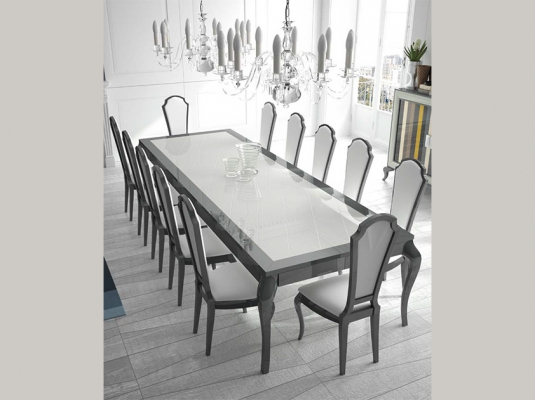 Fotografía de Muebles de salones QUANTUM. Mesa rectangular QUANTUM - silla Berta