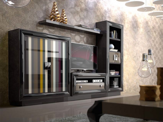 Fotografía de Muebles de salones QUANTUM. Composici&oacute;n G130 Rainbow