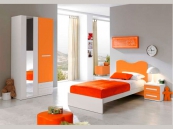 Dormitorio juvenil con cama, ambiente 18 b