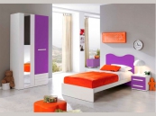 Dormitorio juvenil con cama, ambiente 18 c