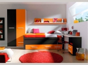 Dormitorio juvenil compacto, ambiente 002