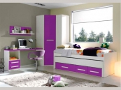 Dormitorio juvenil compacto, ambiente 003a