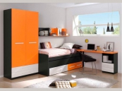 Dormitorio juvenil compacto, ambiente 004