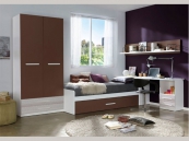Dormitorio juvenil con cama nido, ambiente 006